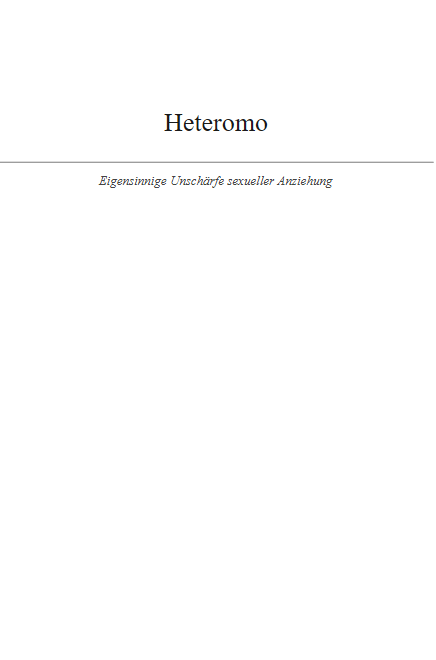 Titelseite von „Heteromo
